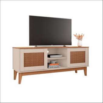 RACK SAFIRA 1,35M OFF WHITE/ NOCE TR - CASA D