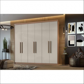 ROUPEIRO 06 PTS 5 GAV 2021 ARIES S/ESP E C/PES PVC CARVALHO NATURE/OFF WHITE - LOPAS