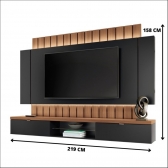 HOME ILLUSION 2.2 PRETO/NATURE - HB MOVEIS