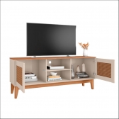 RACK SAFIRA 1,35M OFF WHITE/ NOCE TR - CASA D