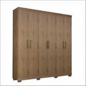 ROUPEIRO MADRID 6 PORTAS COM PÉS MADEIRADO - GELIUS