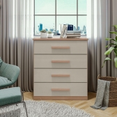 COMODA BAIÃO CARVALHO NATURALE/OFF WHITE - LOPAS