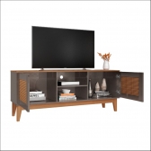 RACK SAFIRA 1,35M CINZA PEROLA/ NOCE TR - CASA D