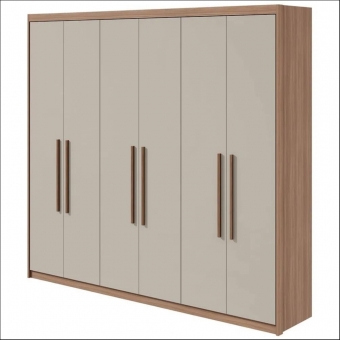 ROUPEIRO 06 PTS 5 GAV 2021 ARIES S/ESP E C/PES PVC CARVALHO NATURE/OFF WHITE - LOPAS