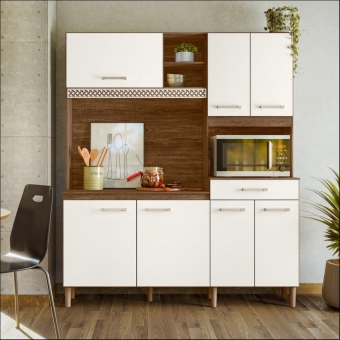 COZINHA YARA EVORA RUSTICO/OFF WHITE CRISTAL - NICIOLI