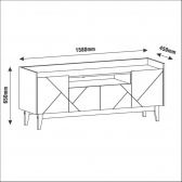 RACK ADRIA OFF WHITE/ NOCE TR - CASA D