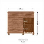 COMODA SAPATEIRA IBIZA PLUS NOCE BRONZE - LANZA