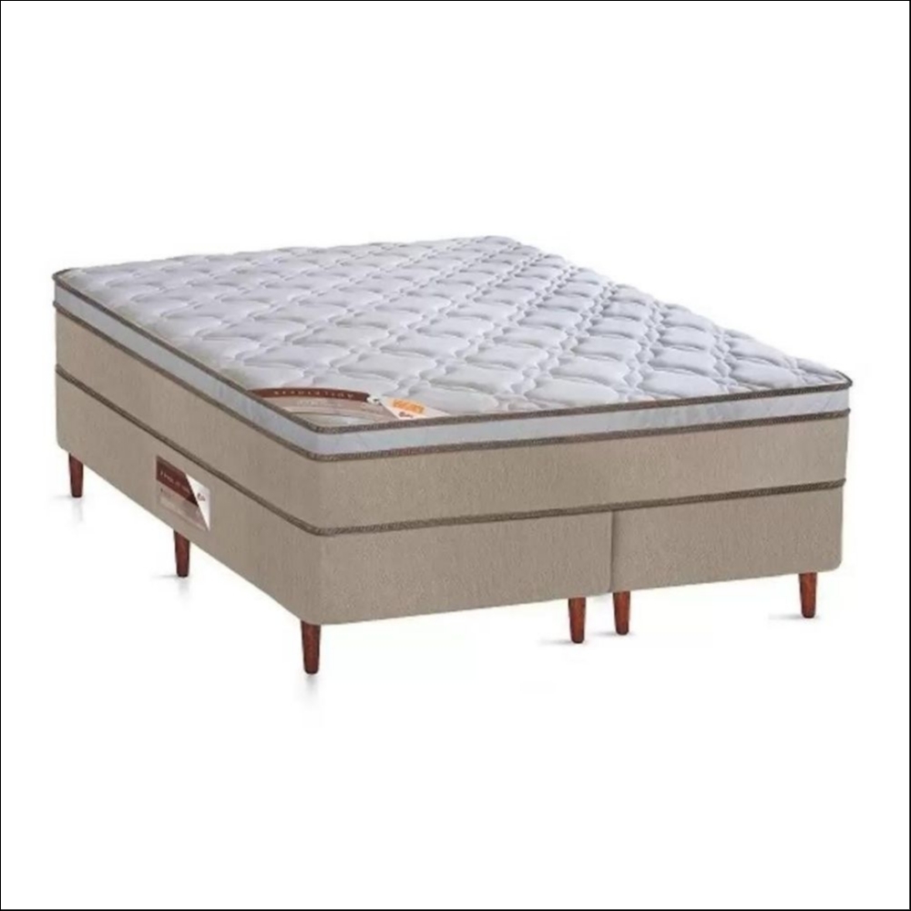 CONJUNTO BOX/COLCHAO REVOLUTION HIBRIDO ONE FACE 158X198X57 -  CASTOR