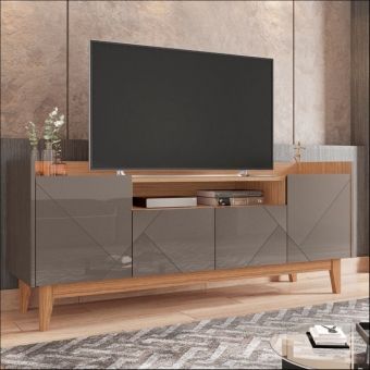 RACK ADRIA CINZA PEROLA/ NOCE TR - CASA D