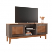 RACK SAFIRA 1,35M CINZA PEROLA/ NOCE TR - CASA D