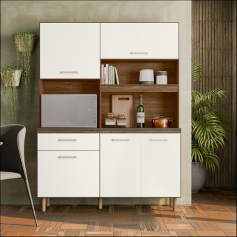 COZINHA ATHENA EVORA RUSTICO/OFF WHITE CRISTAL - NICIOLI