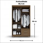 ROUPEIRO 4P 2G C/PE PRIMACY CHOCOLATE WOOD - BATROL