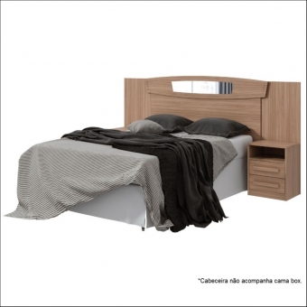 CABECEIRA BOX CASAL 140/160 NOVITA 2021 CARVALHO NATURALE - LOPAS
