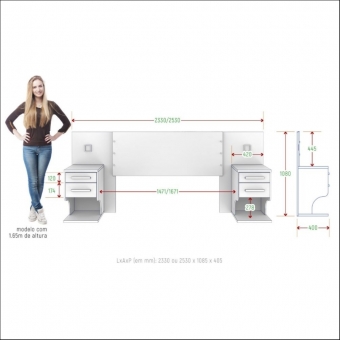 CABECEIRA CASAL MAGISTRAL NOGAL - ZANZINI