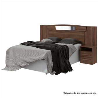 CABECEIRA BOX CASAL 140/160 NOVITA 2021 IMBUIA NATURALE - LOPAS