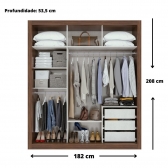 ROUPEIRO APOENA PLUS COM PÉS IMBUIA NATURALE - LOPAS