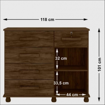COMODA SAPATEIRA IBIZA PLUS JACARANDA - LANZA