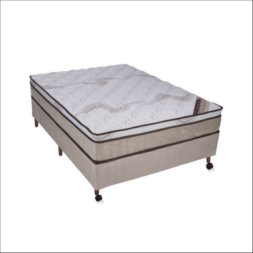 CONJUNTO BOX/COLCHAO REVOLUTION HIBRIDO ONE FACE 138X188X57 -  CASTOR